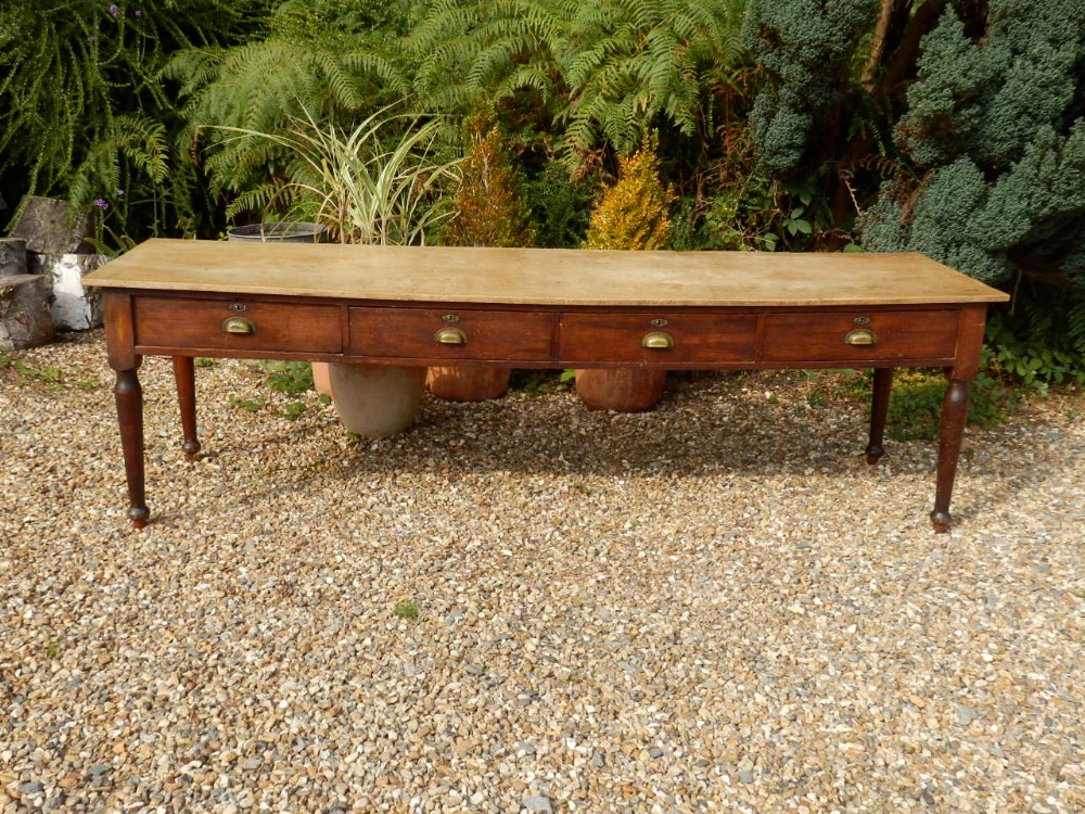 Preparation table, solid sycamore top, very solid. Georgian