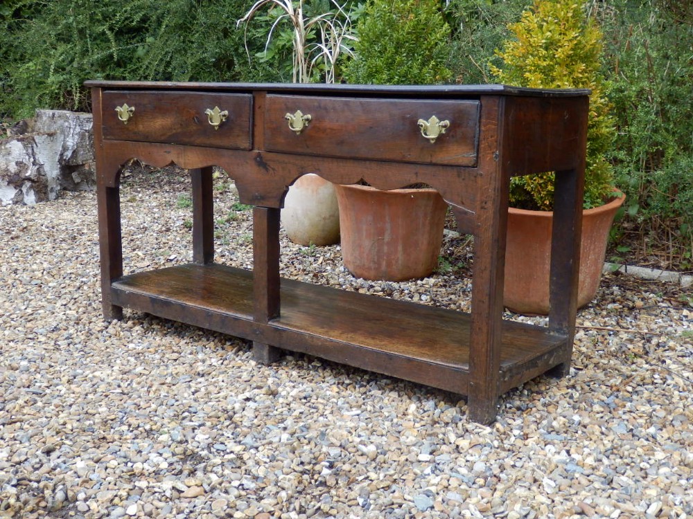 Dresser base, solid oak, 18th Cntury