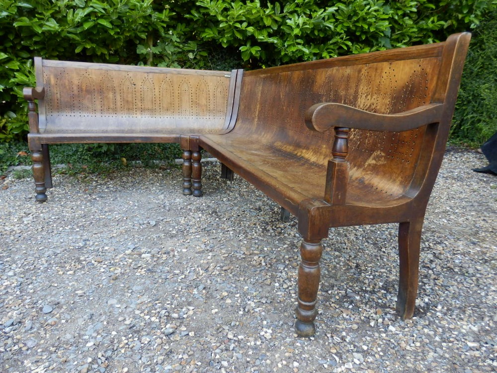 Corner Seating Unit. Bent ply. Victorian.