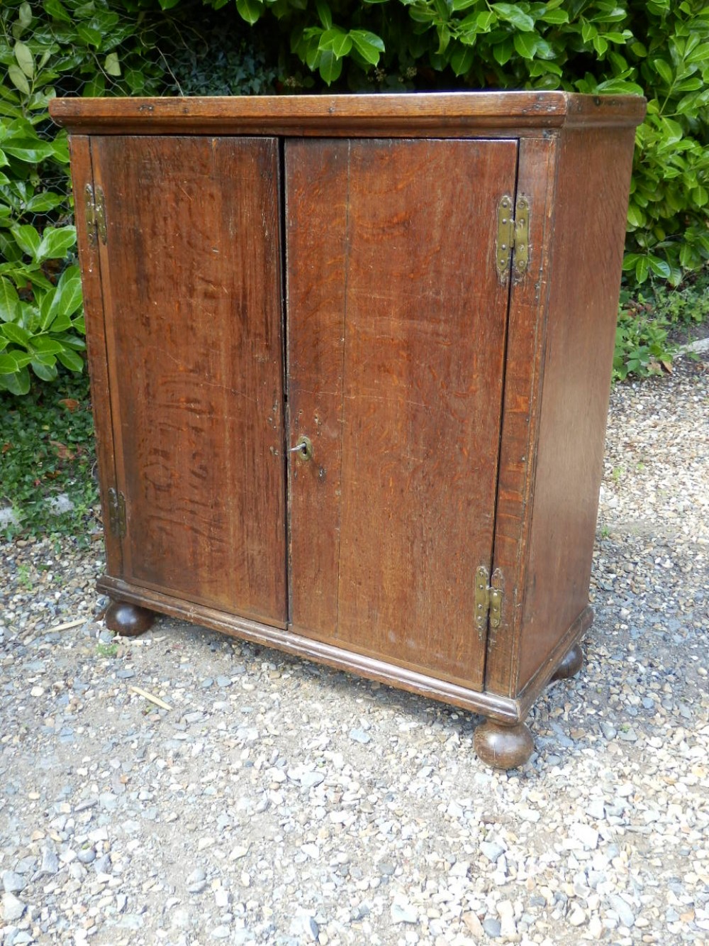 Cupboard, solid oak, 18th century, Continental.