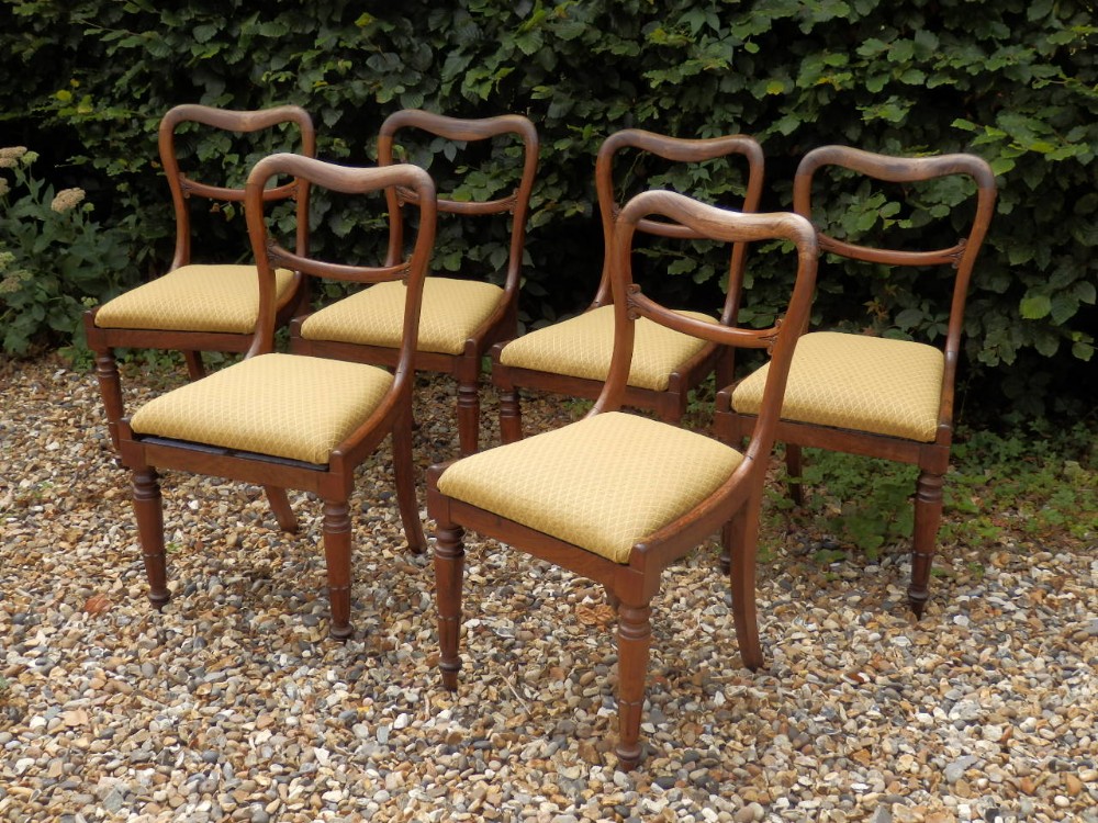 Victorian Rosewood Dining Chairs. Set of 6.