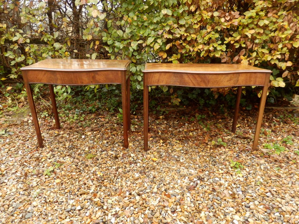 Two Georgian side table, mahogany.
