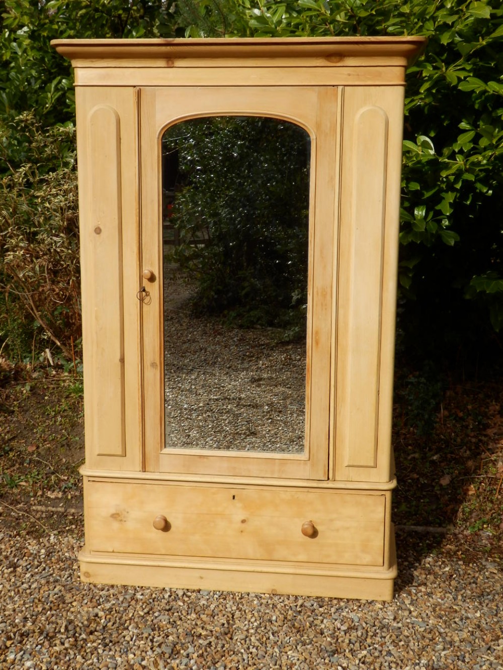 Pine wardrobe, Victorian.