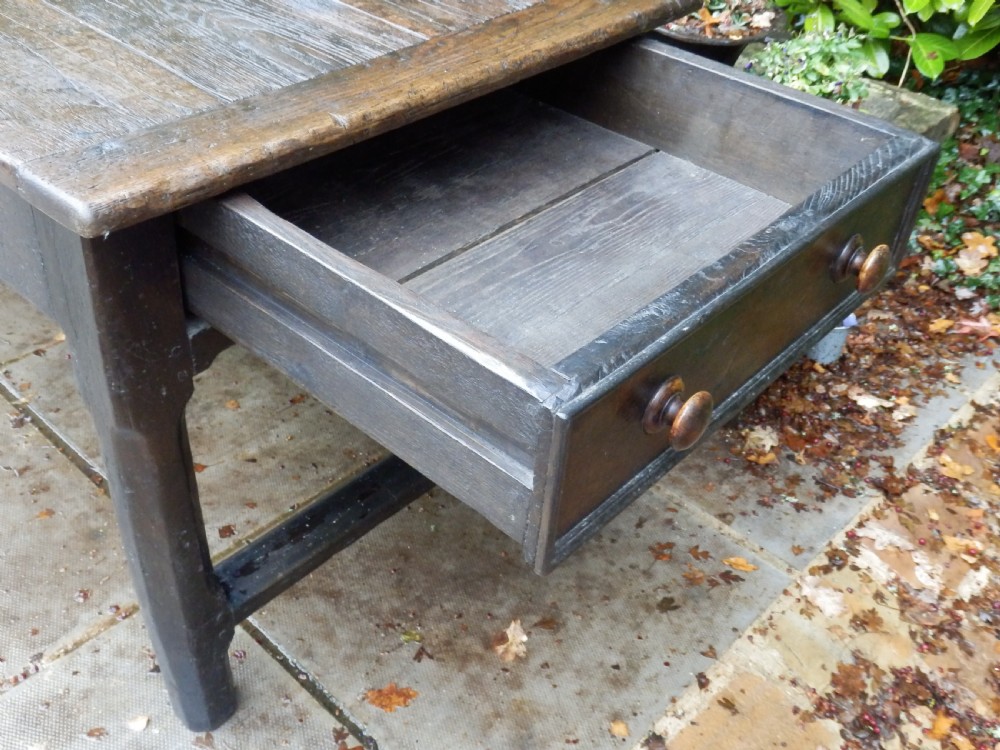 Oak refectory table. View V