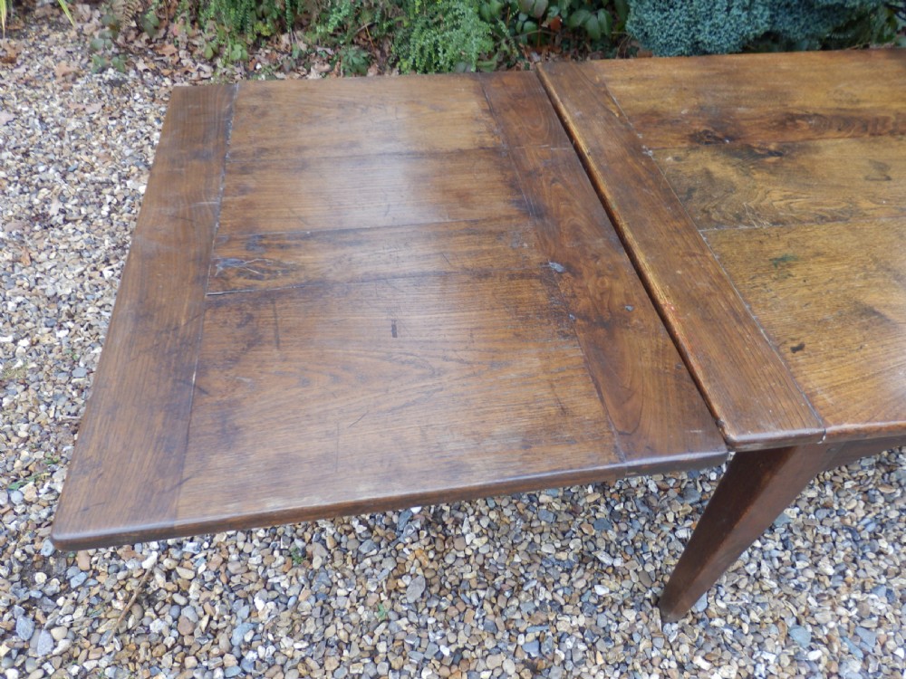 French Oak extending dining table. 348cm x 86cm. Height 75cm View VI