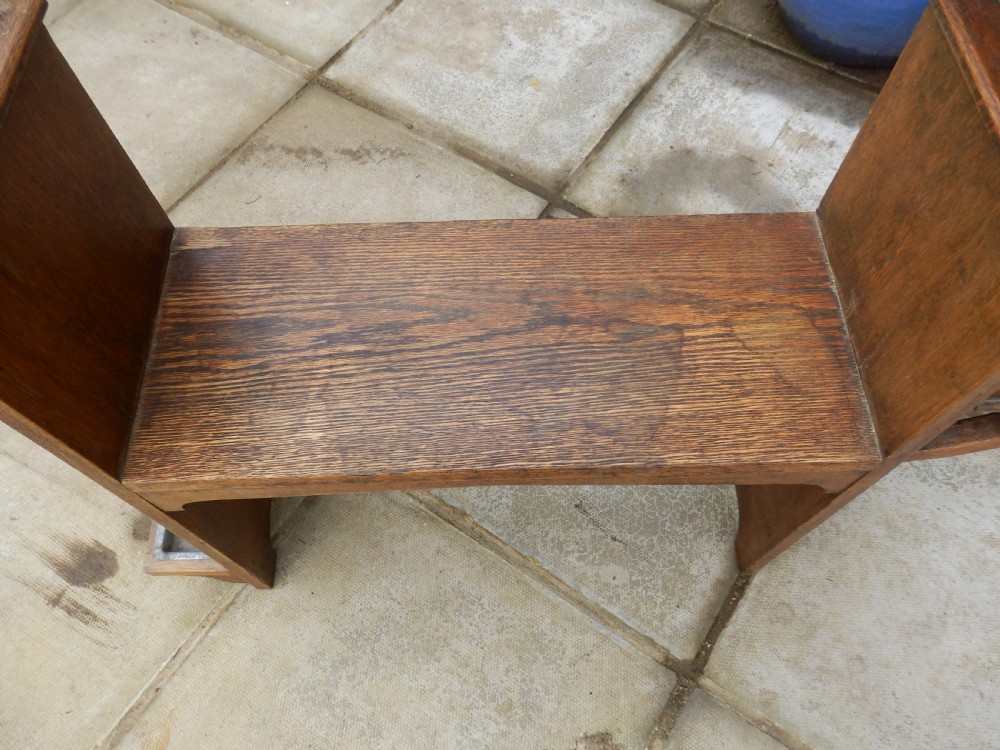 Arts and Crafts Liberty style hall seat in solid oak View II