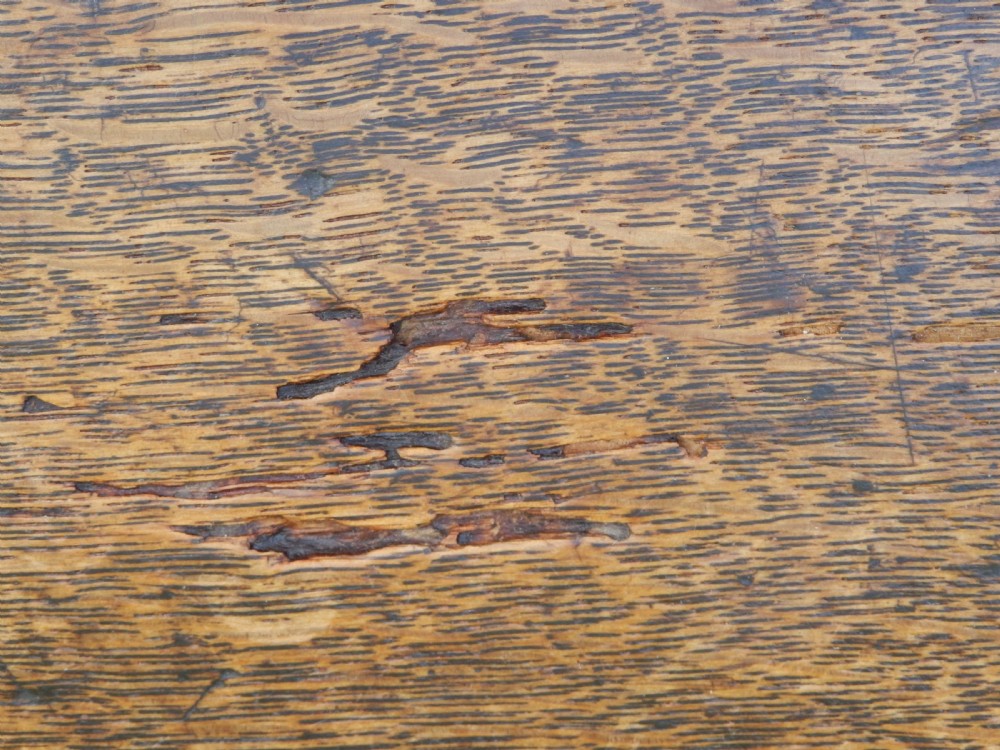 Oak refectory table View XI