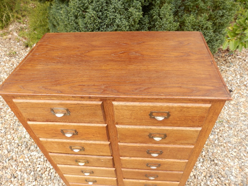 Oak filing or collectors cabinet.  View V