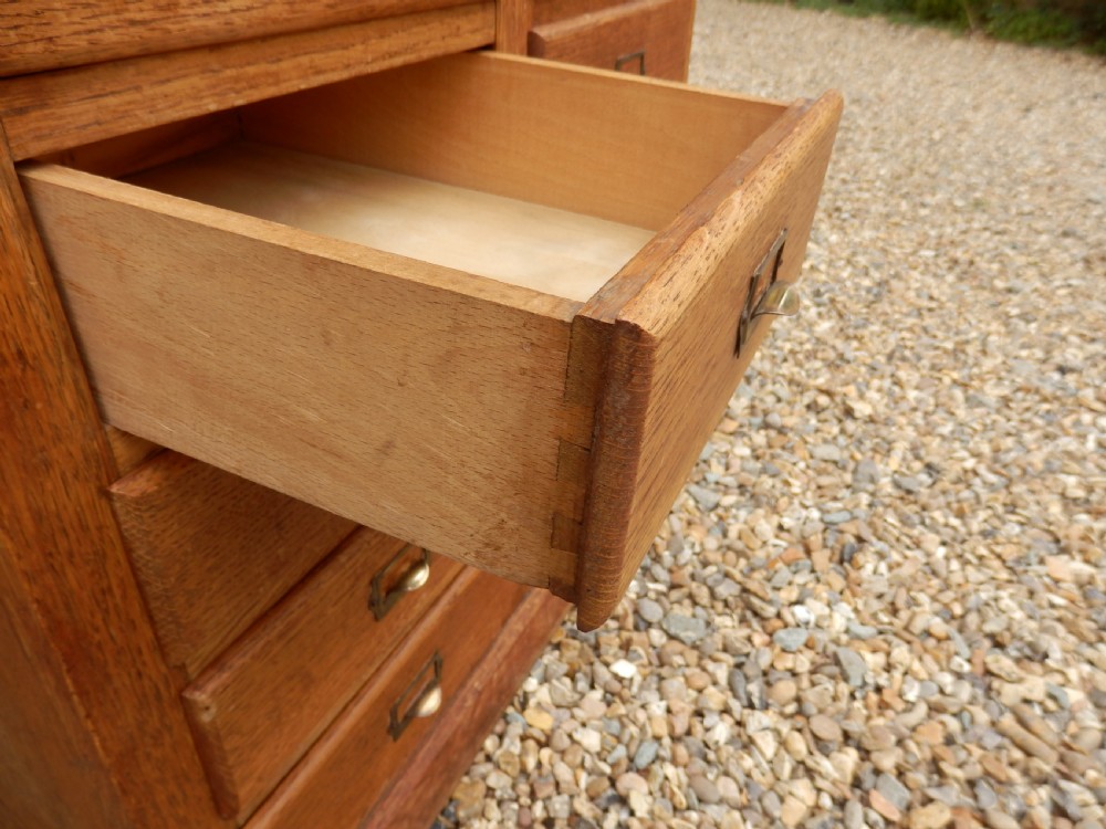 Oak filing or collectors cabinet.  View VI