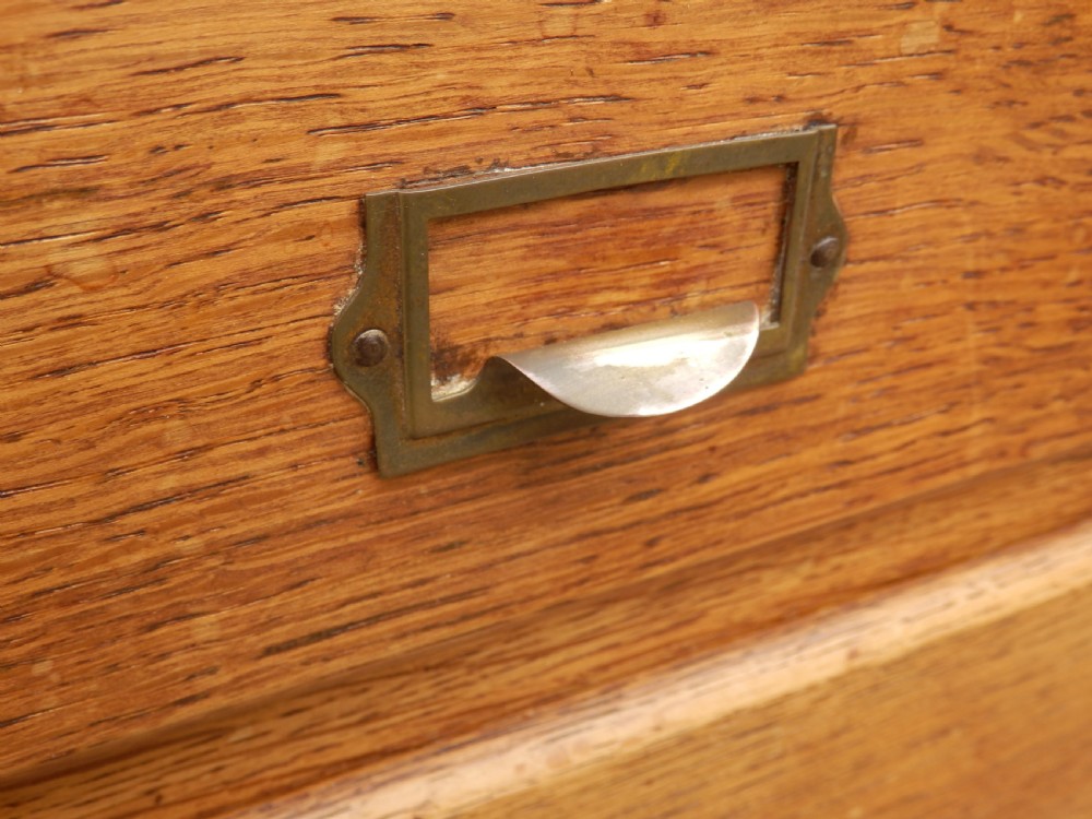 Oak filing or collectors cabinet.  View VII