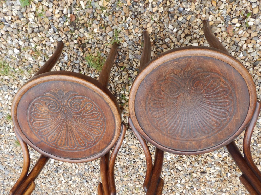 A pair of 'Thonet' bentwood dining chairs View V