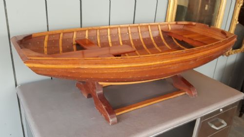 Large Mahogany Model of Dinghy Boat C1920