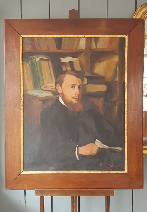 Large French Oil Portrait of Gentleman