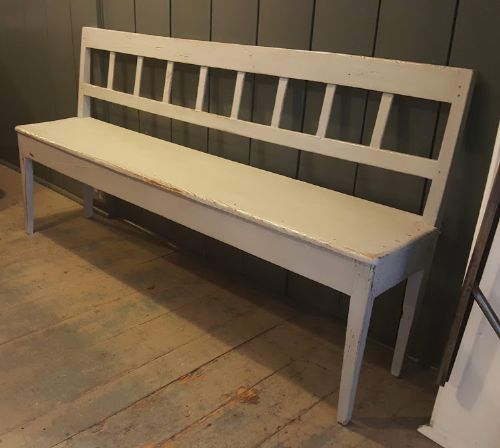Beautiful Antique French Painted Bench C1860