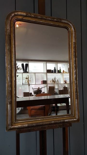 
Antique French Gold and Silver Gilded Mirror
