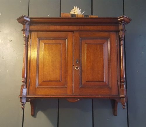 Antique Hanging Mahogany Cabinet C1900