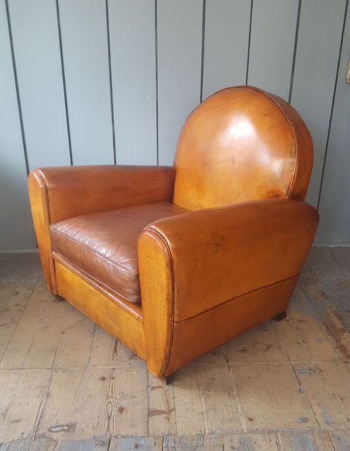 French Leather Armchair C1920