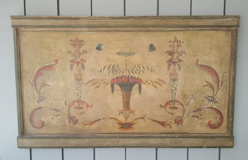 Antique French Painted Wooden Panel