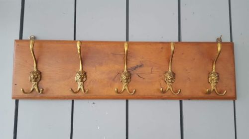 Antique French Brass Coat Hooks C1900