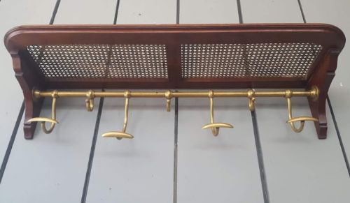 Antique  French Shelf and Coat Hooks  C1900