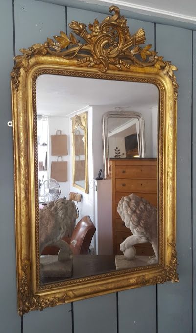 Ornate Antique French Mirror C1870