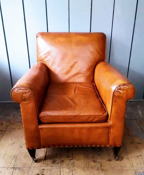 Handsome Howard Style Leather Armchair