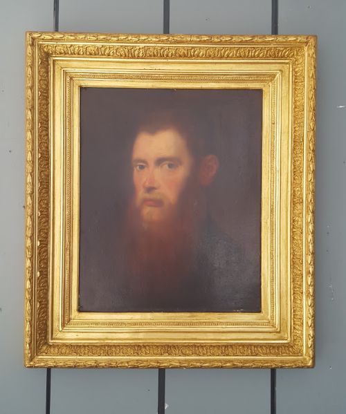 Antique French Painting of Gentleman C1880