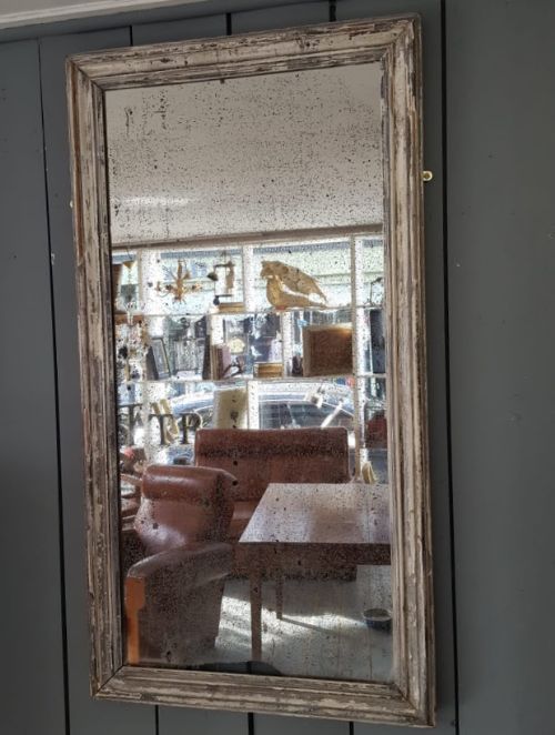 Beautiful French Silver Gilded Bistro Mirror C1880