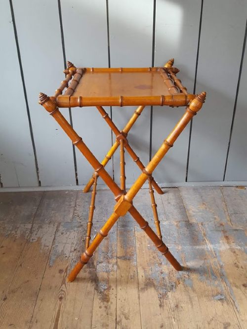 Antique Folding French Bamboo Table C1890