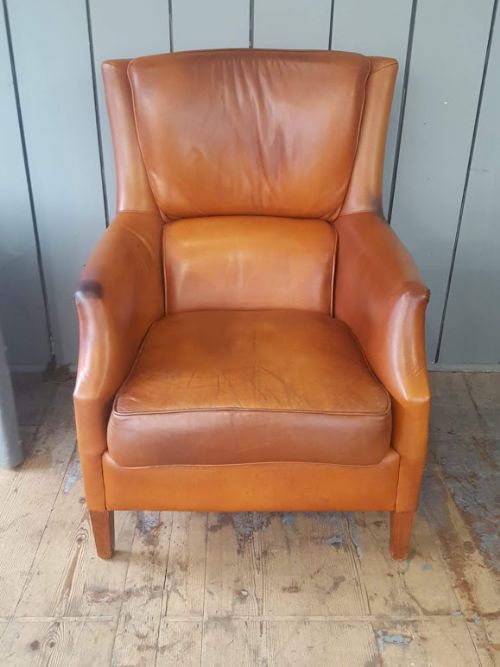 Scandinavian Leather Armchair C1930