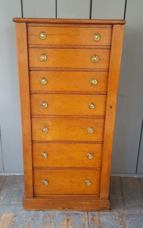 English Oak Wellington Chest C1880