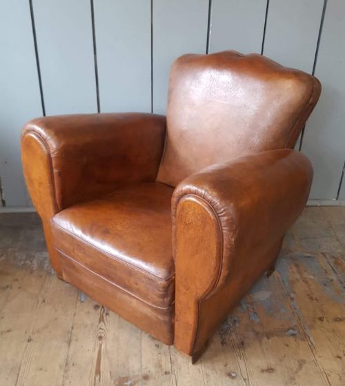 French Leather Armchair C1930