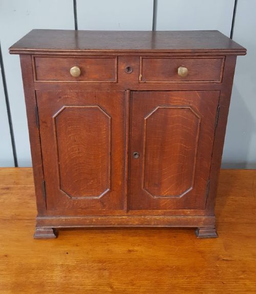 Antique Miniature French Oak Cabinet