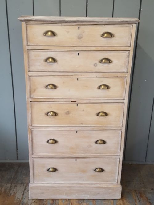 English Antique Tall Chest of Drawers C1880