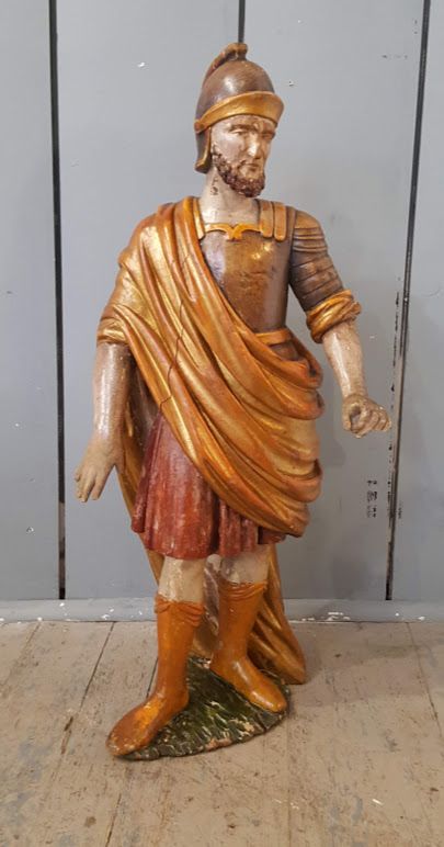 Incredible and Rare 18th Century Polychrome Figure