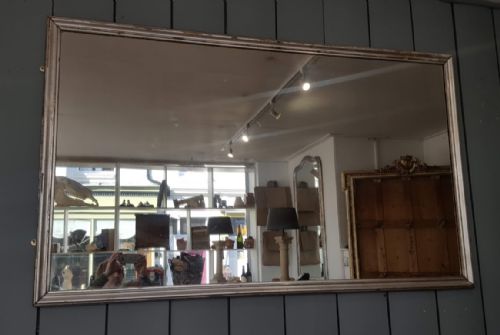 Beautiful French Large Silver Gilded Bistro Mirror C1880