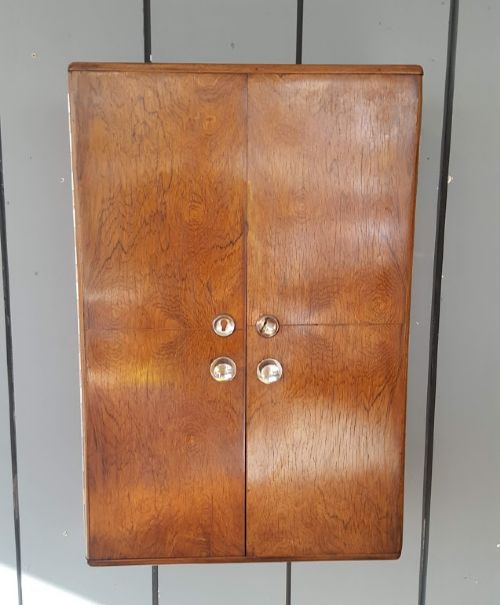 French Rosewood Art Deco Hanging Cabinet