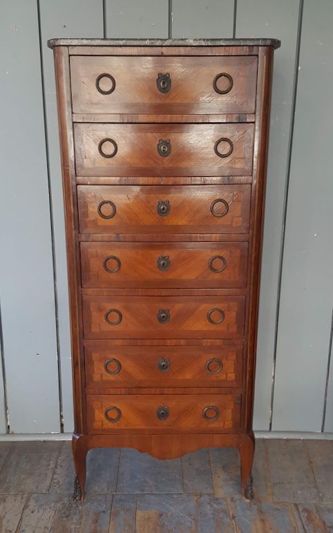 Beautiful French Tall Chest of Drawers C1890