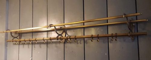 Antique Brass Coat Rail C1900
