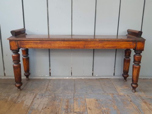 Beautiful Antique Mahogany Window Seat C1870