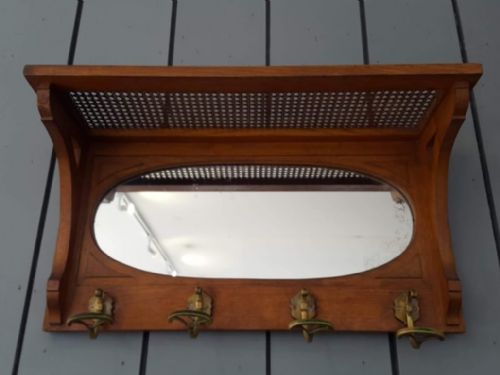 Antique Luggage Rack and Hooks C1900