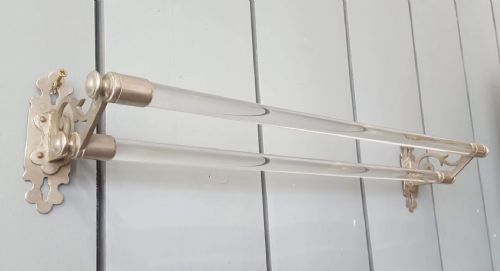 Antique French Glass Towel Rail