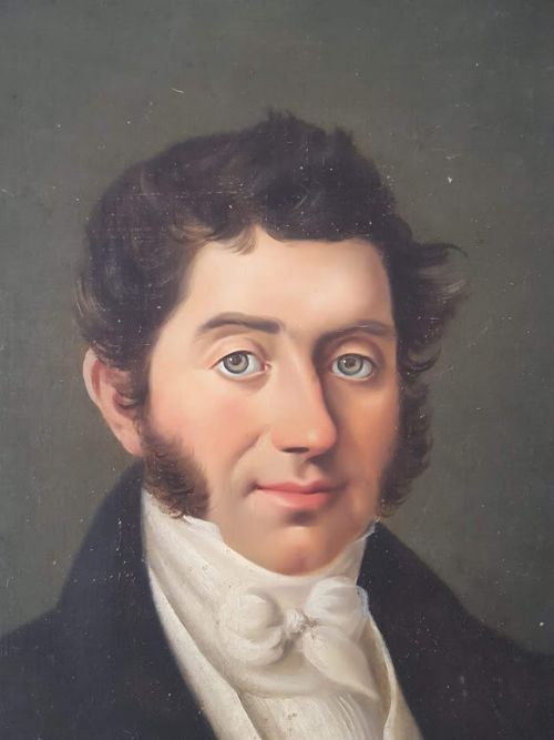 Antique French Painting of Gentleman