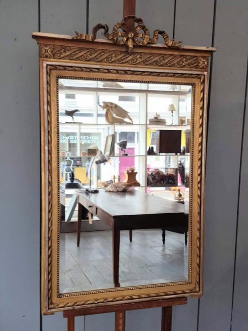 French Trumeau Gilded Mirror C1900