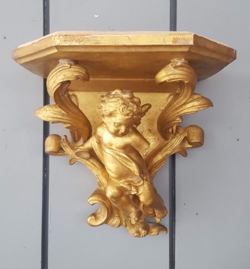 French Cherub Wall Brackets C1900