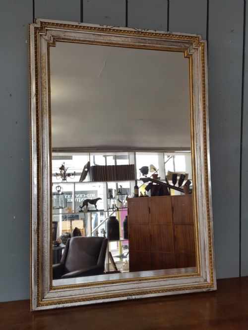 Large Unusual French Silver Mirror C1880