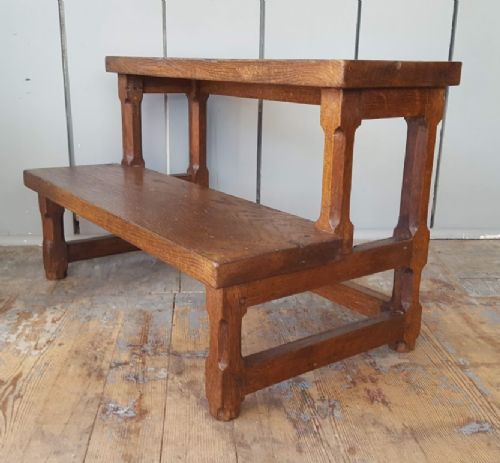 Antique French Oak Library Steps C1870