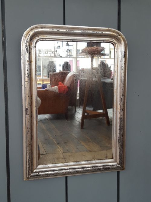 Beautiful Antique Silver Gilded Mirror C1880