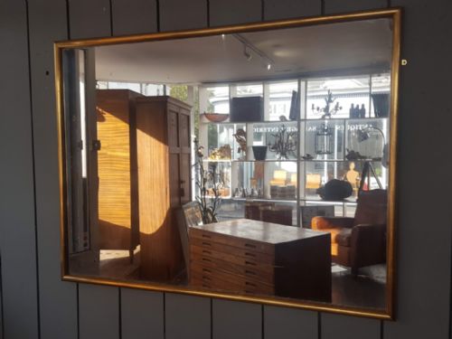 Antique Large French Bistro Mirror C1930
