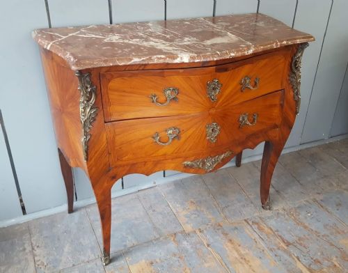 Antique French Sunburst Commode Chest C1900
